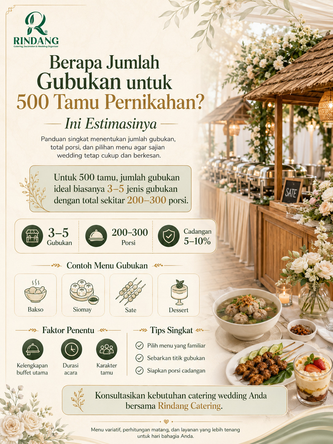 Berapa Jumlah Gubukan untuk 500 Tamu Pernikahan? Ini Estimasinya