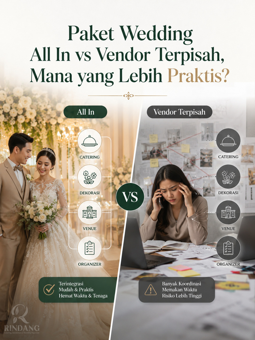 Paket Wedding All In vs Vendor Terpisah, Mana yang Lebih Praktis?