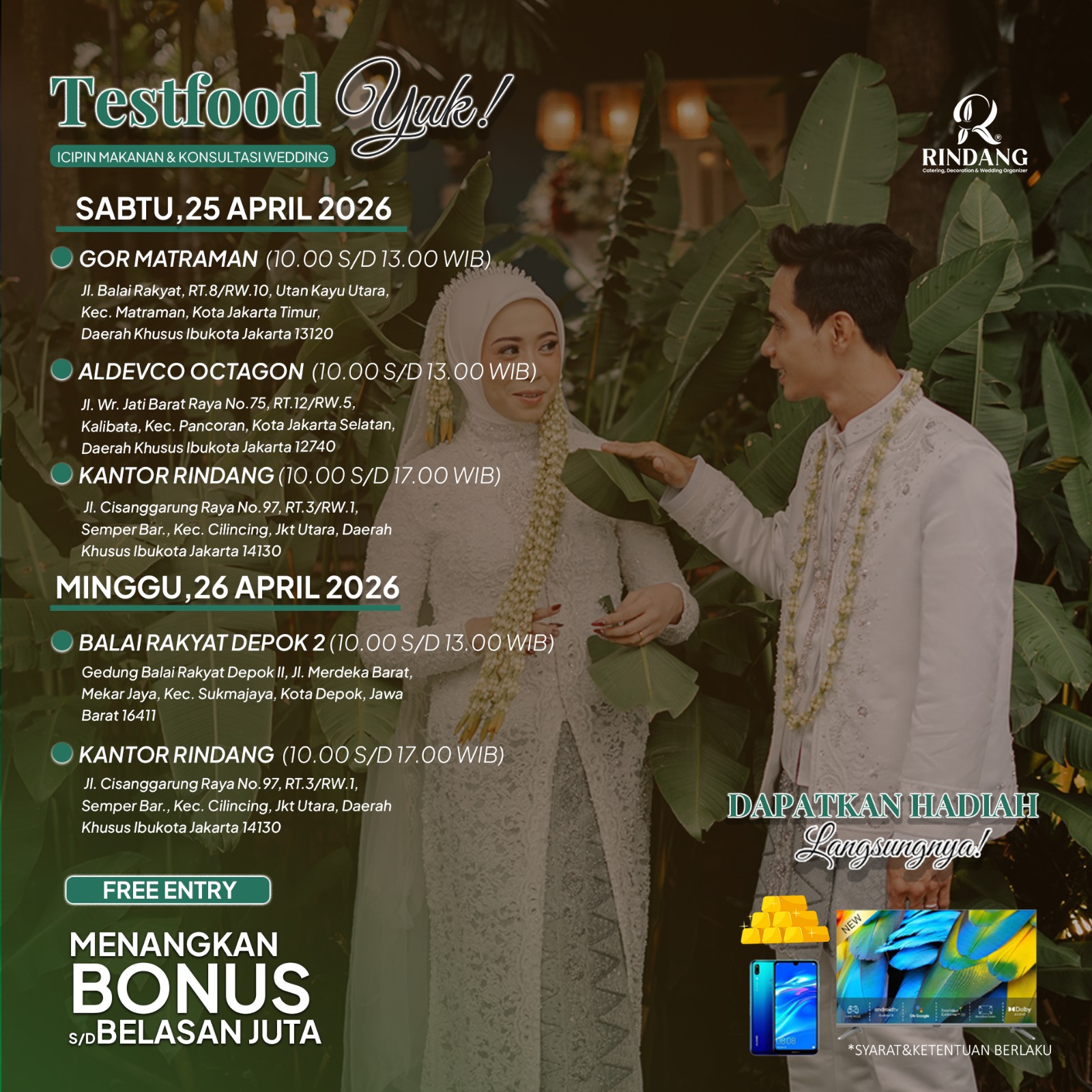 Jadwal Testing Food Rindang